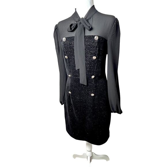 Coquette Y2K Inspired Small Sequin Preppy Dark Academia Quiet Luxury Lady Dress - Picture 2 of 8